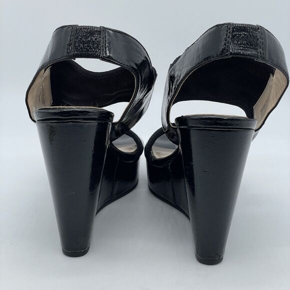 Adrienne Vittadini AV-CONCERTO Wedge Heels Women’s 8M Black Patent Sling Back - Picture 15 of 16
